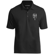 White Logo Mesh Polo White Logo