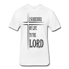 Surrender to the Lord Black Lettering - white