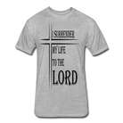 Surrender to the Lord Black Lettering - heather gray