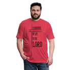 Surrender to the Lord Black Lettering - heather red