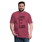Surrender to the Lord Black Lettering - heather burgundy