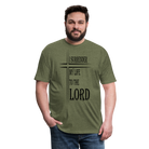 Surrender to the Lord Black Lettering - heather military green