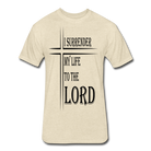 Surrender to the Lord Black Lettering - heather cream