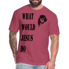WWJD Shirt - heather burgundy