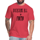 Overcome All - Black Lettering - heather red