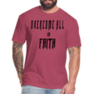 Overcome All - Black Lettering - heather burgundy