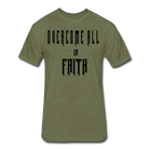Overcome All - Black Lettering - heather military green