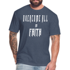 Overcome All - White Lettering - heather navy