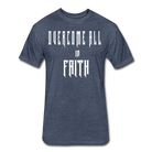 Overcome All - White Lettering - heather navy