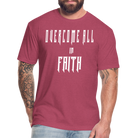 Overcome All - White Lettering - heather burgundy