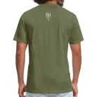 Overcome All - White Lettering - heather military green