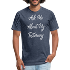 Testimony - White Lettering - heather navy