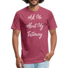 Testimony - White Lettering - heather burgundy