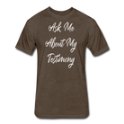 Testimony - White Lettering - heather espresso