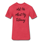 Testimony Black Lettering - heather red