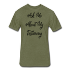 Testimony Black Lettering - heather military green