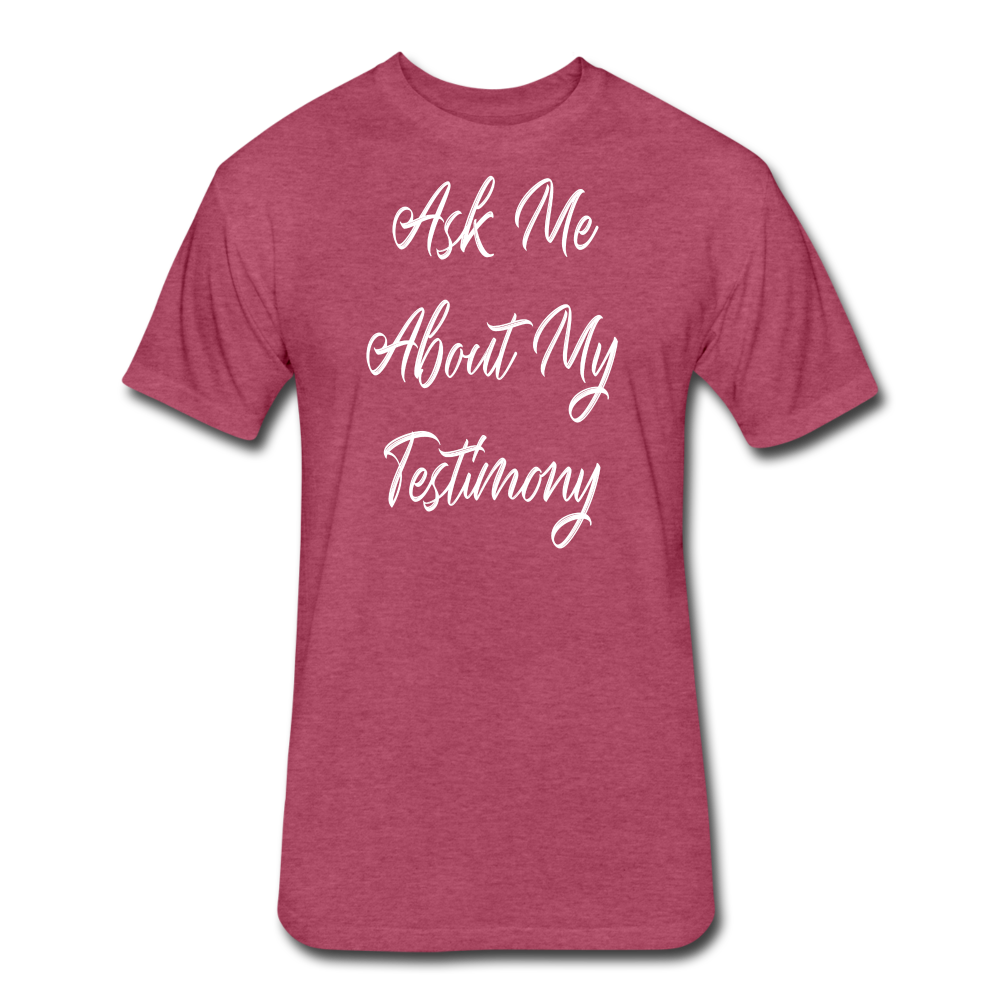 Testimony White Lettering - Women - heather burgundy