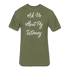 Testimony White Lettering - Women - heather military green
