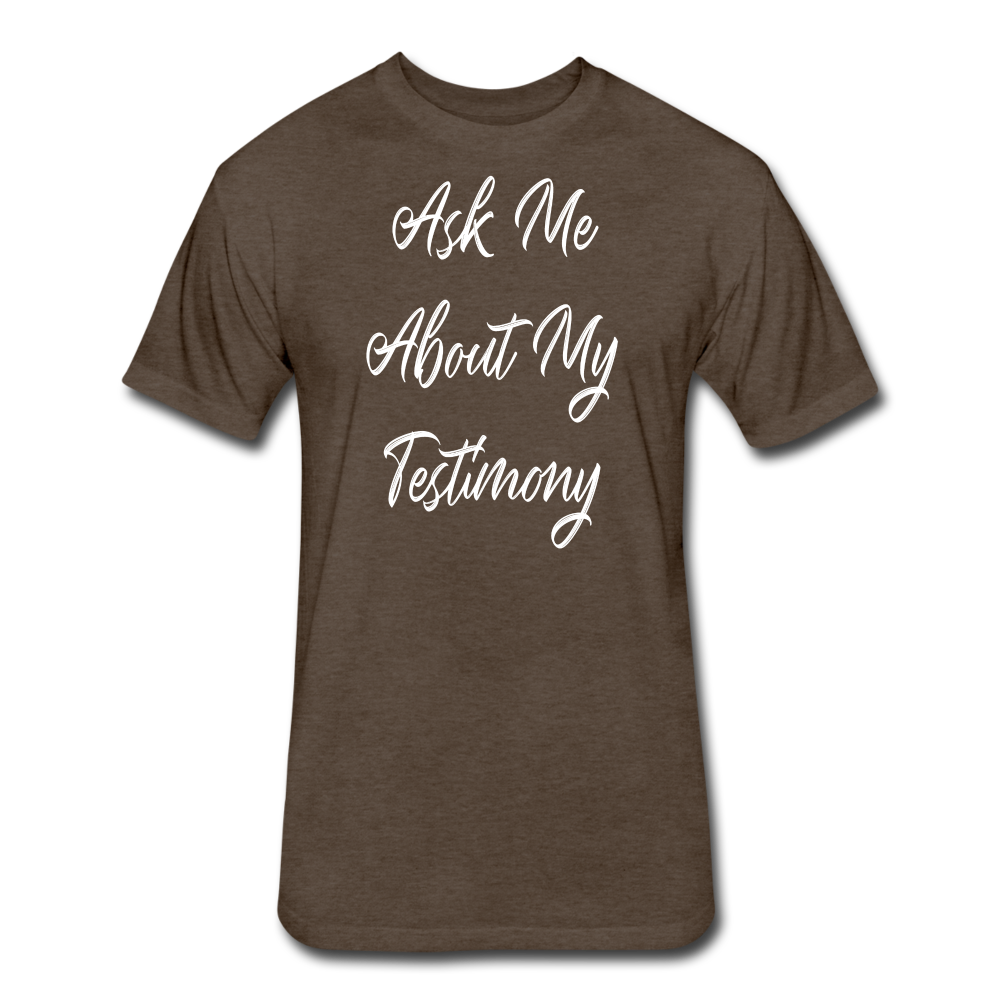 Testimony White Lettering - Women - heather espresso